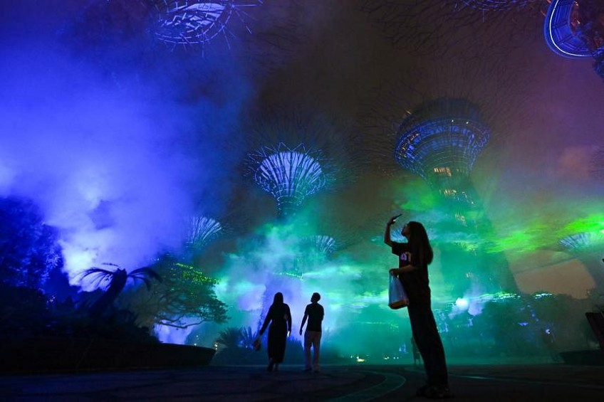 Borealis light installation Gardens by the Bay0