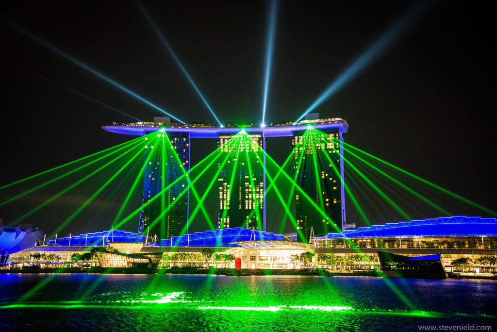 Laser show Marina Bay Sands