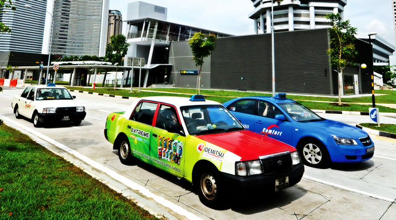 huong dan di lai bang xe taxi o Singapore 2